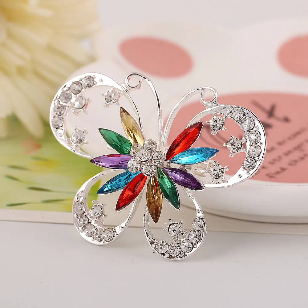 Personality Exaggerated Diamond-studded Butterfly Gem Brooch Brooch