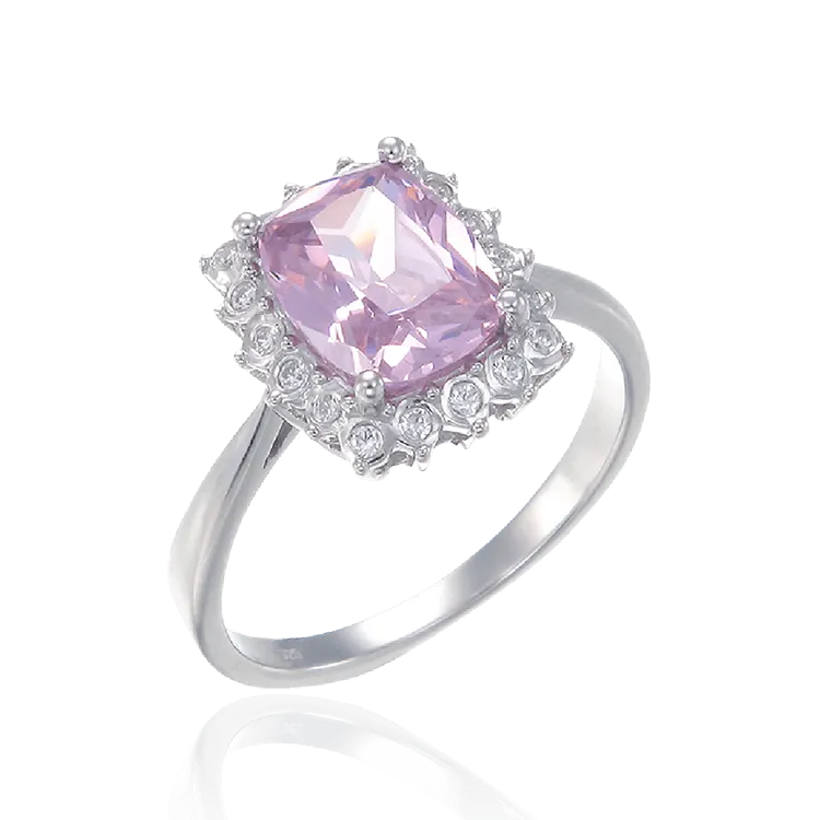 Pink Ring with Sparkling Halo