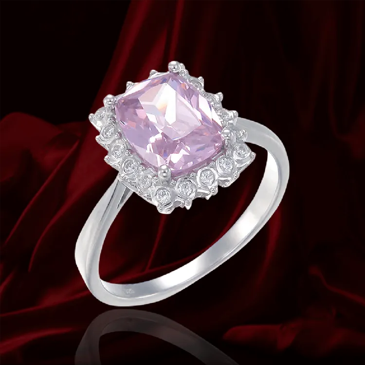 Pink Ring with Sparkling Halo