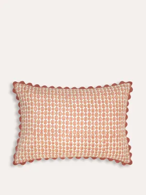 Pink Viale block pint cushion