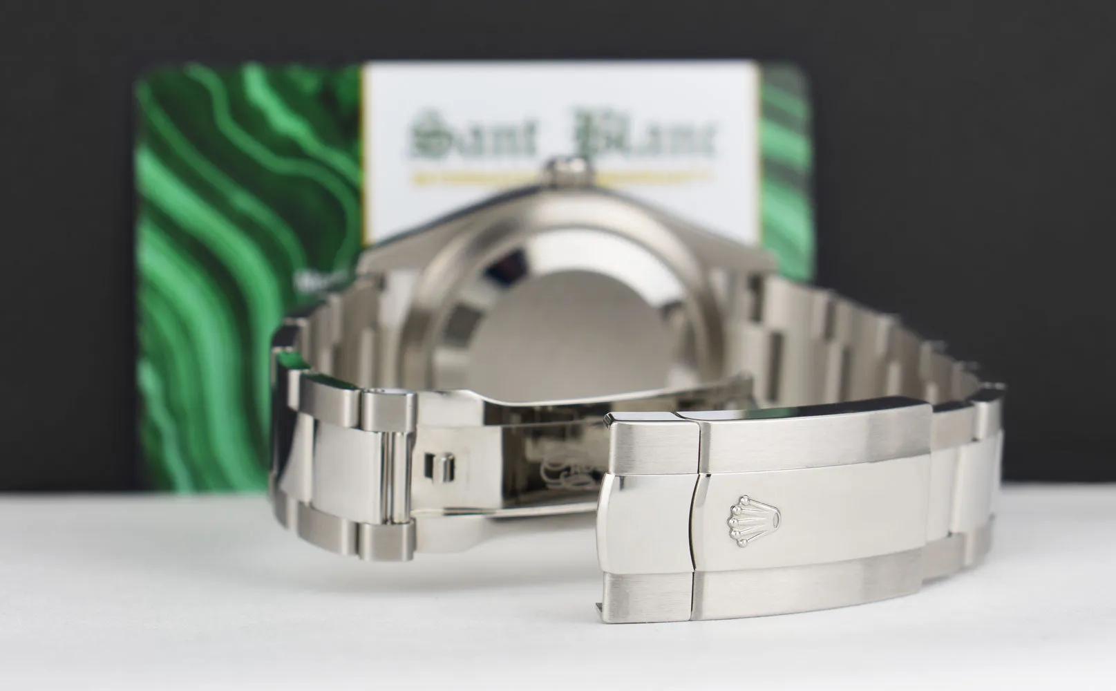 ROLEX 18kt White Gold & Stainless Steel Sky-Dweller Mint Green 2023 Card Model 336934