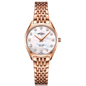 Rotary Ultra Slim Ladies Silver Watch LB08014/41/D