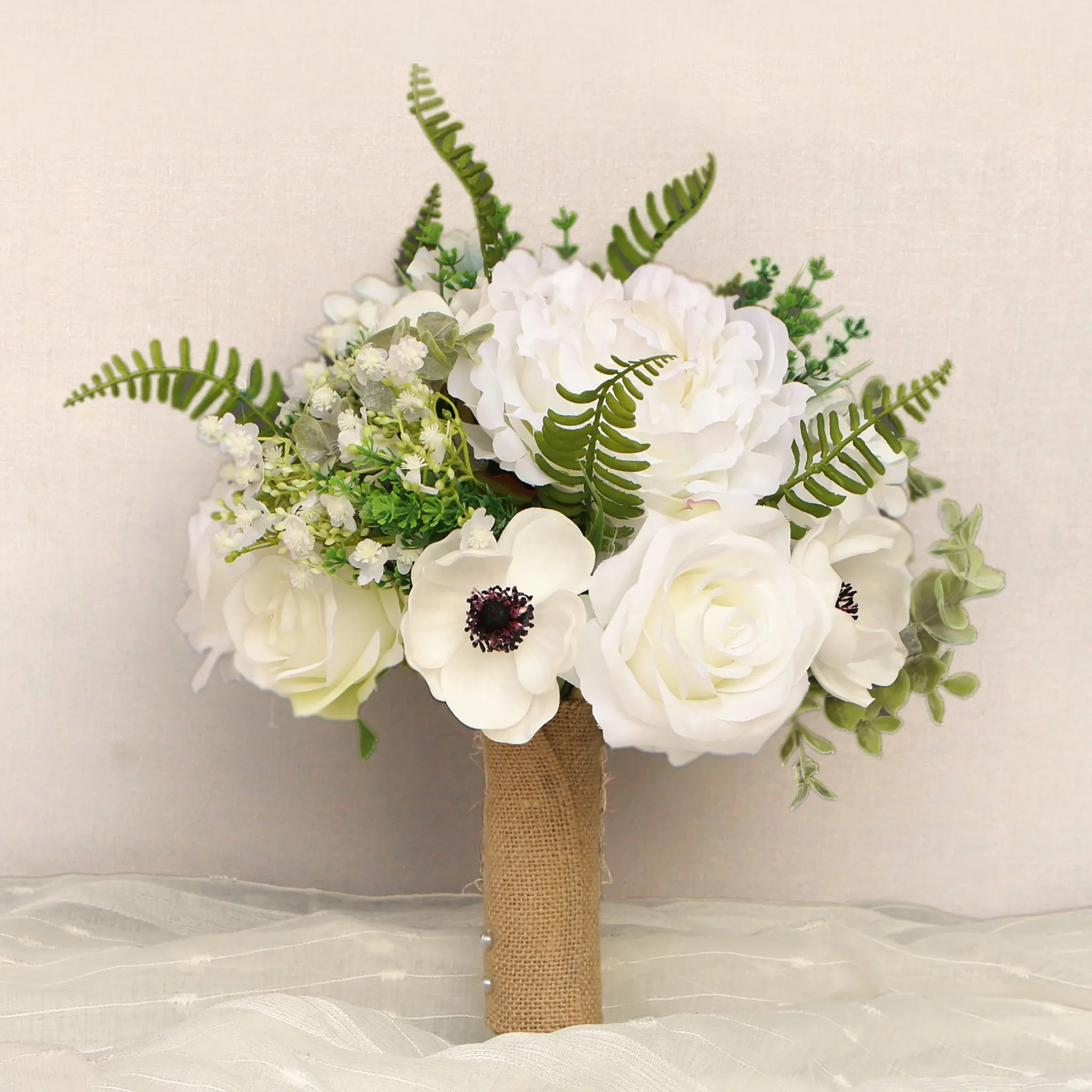 Rustic Bridal Bouquet Peony Roses