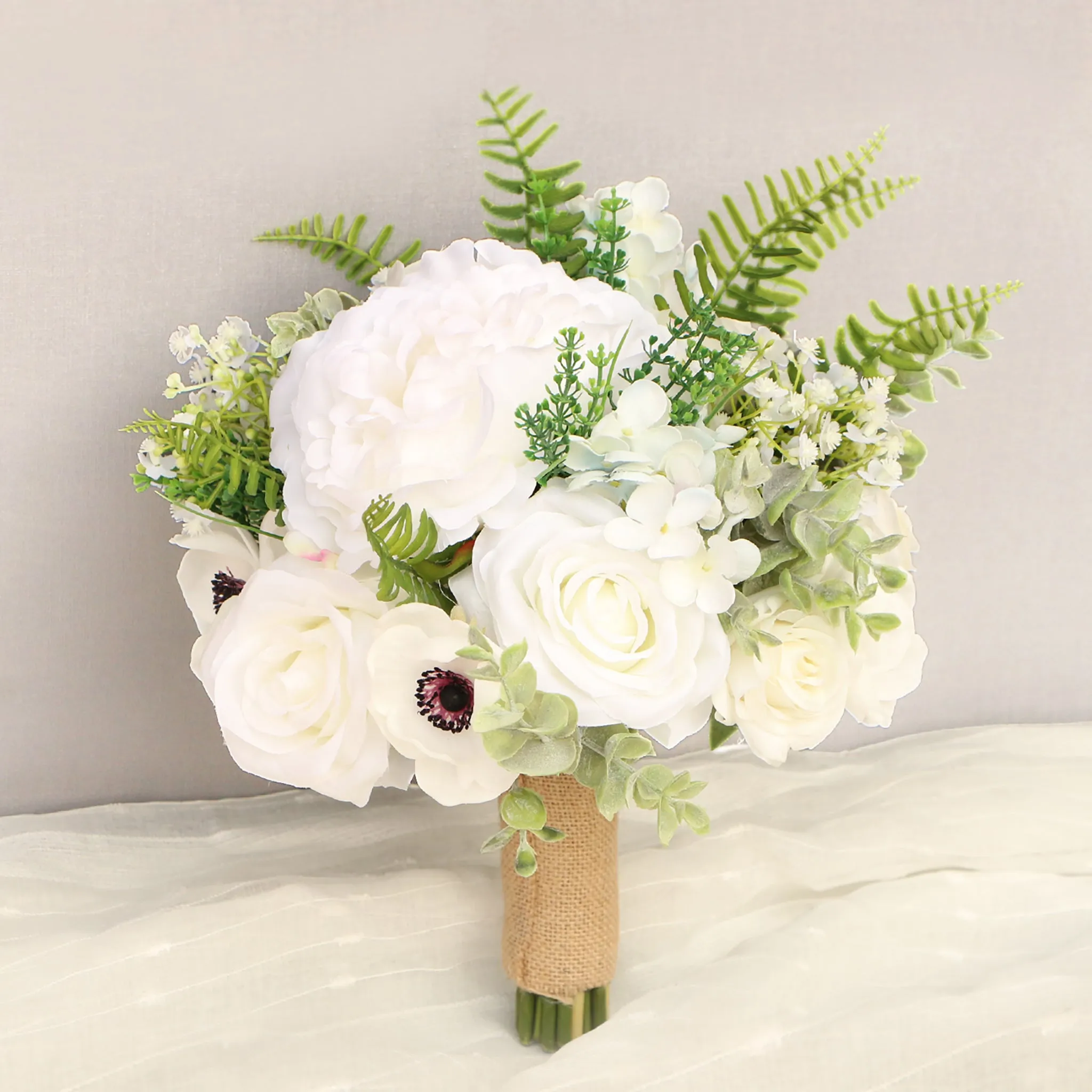 Rustic Bridal Bouquet Peony Roses