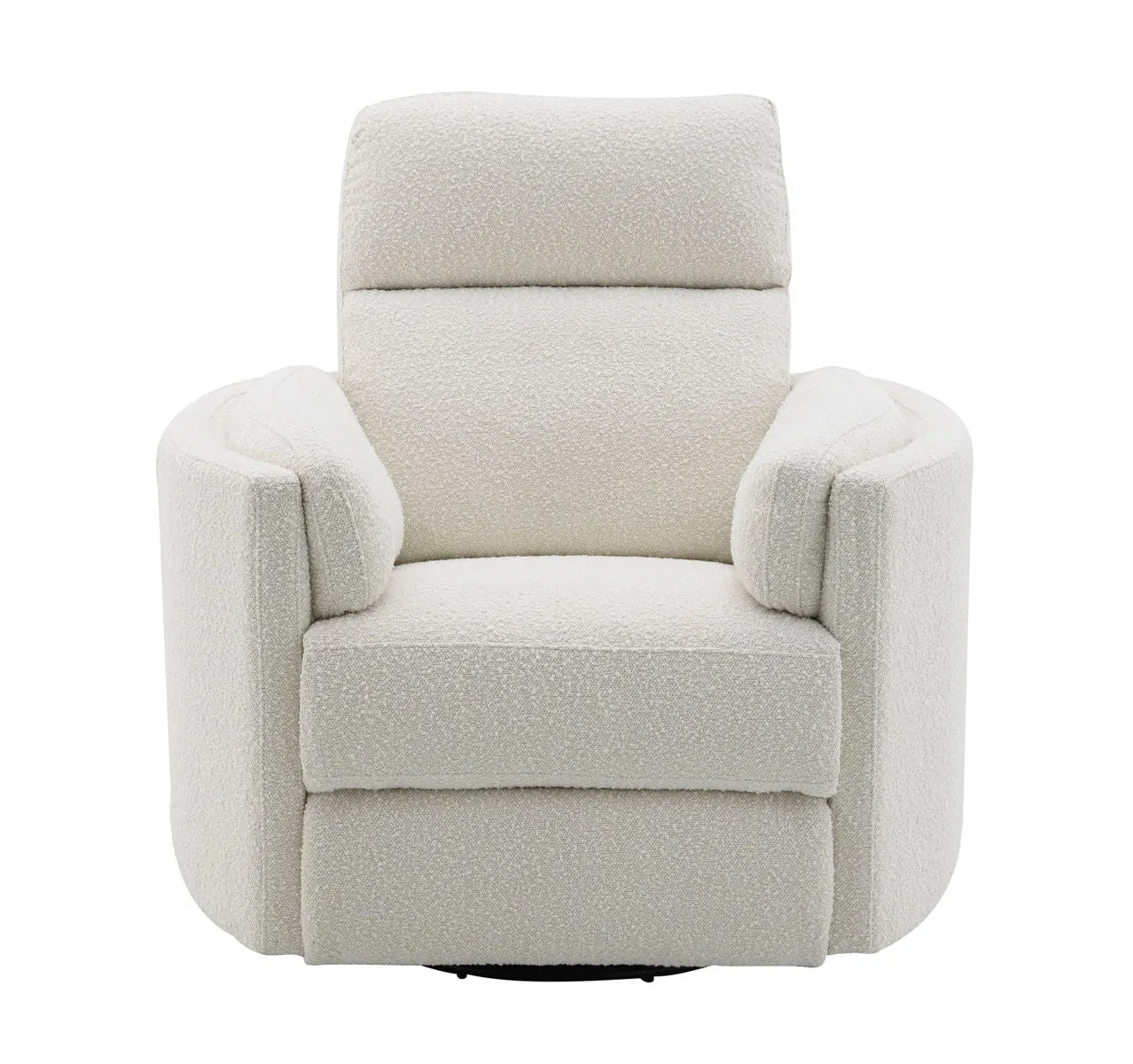 Sagen - Boucle Glider Recliner With Swivel - Beige