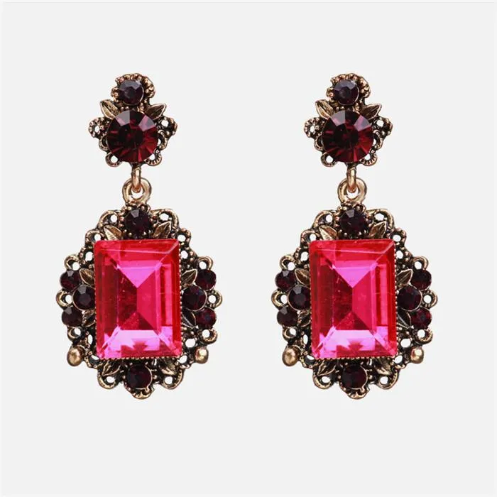 Scarlet Red Fashion Drop Earrings