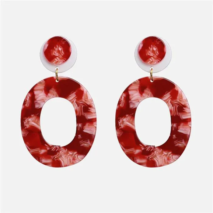 Scarlet Red Fashion Drop Earrings