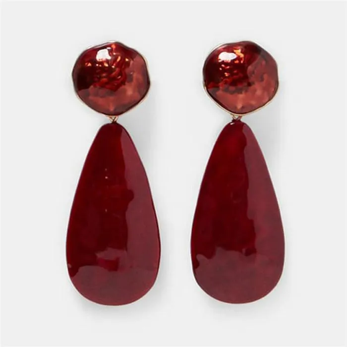 Scarlet Red Fashion Drop Earrings