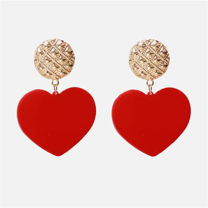 Scarlet Red Fashion Drop Earrings