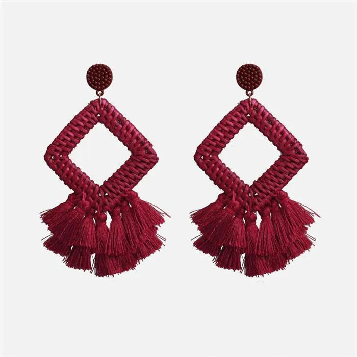 Scarlet Red Fashion Drop Earrings