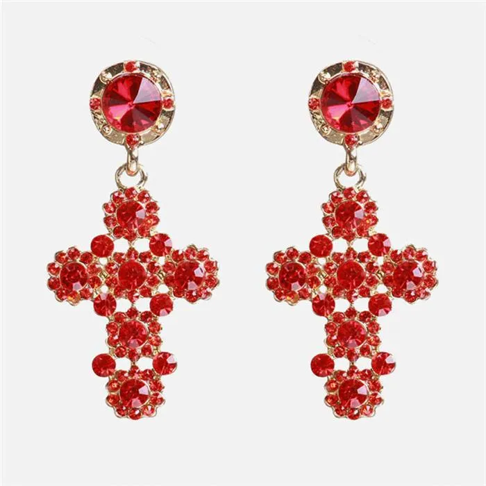 Scarlet Red Fashion Drop Earrings