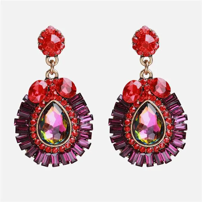 Scarlet Red Fashion Drop Earrings