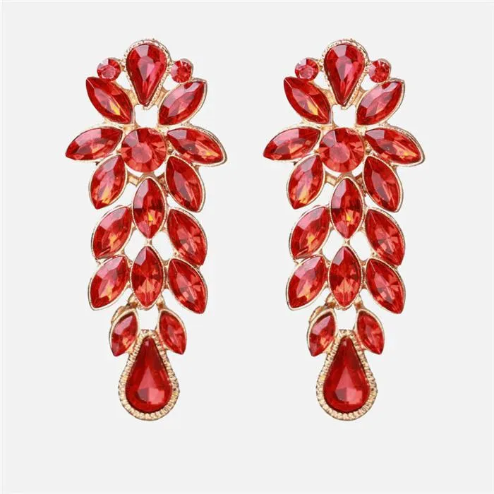 Scarlet Red Fashion Drop Earrings