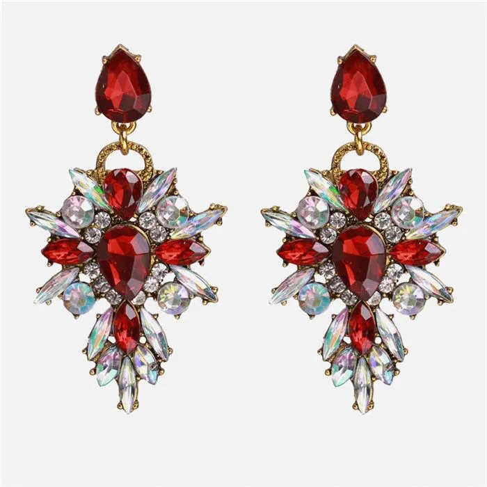 Scarlet Red Fashion Drop Earrings