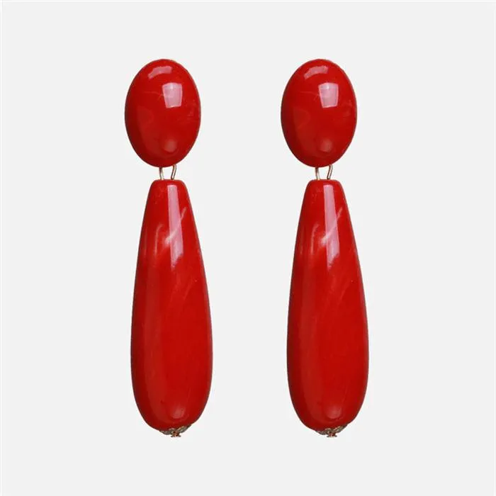 Scarlet Red Fashion Drop Earrings