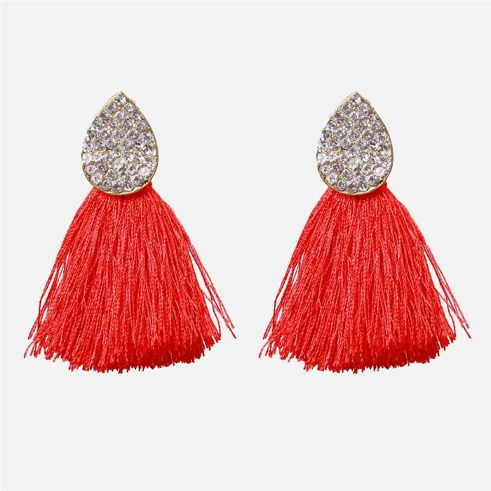 Scarlet Red Fashion Drop Earrings