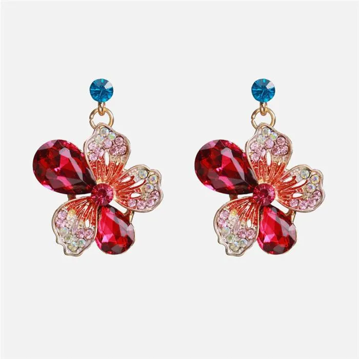 Scarlet Red Fashion Drop Earrings