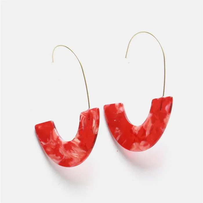 Scarlet Red Fashion Drop Earrings