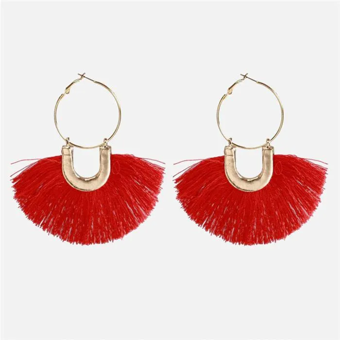 Scarlet Red Fashion Drop Earrings