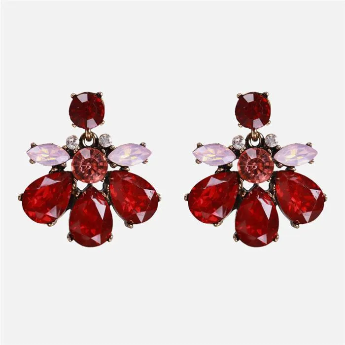 Scarlet Red Fashion Drop Earrings