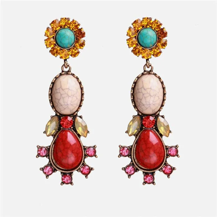 Scarlet Red Fashion Drop Earrings