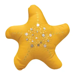 Shaped Sea Star Marigold Indoor Outdoor Pillow