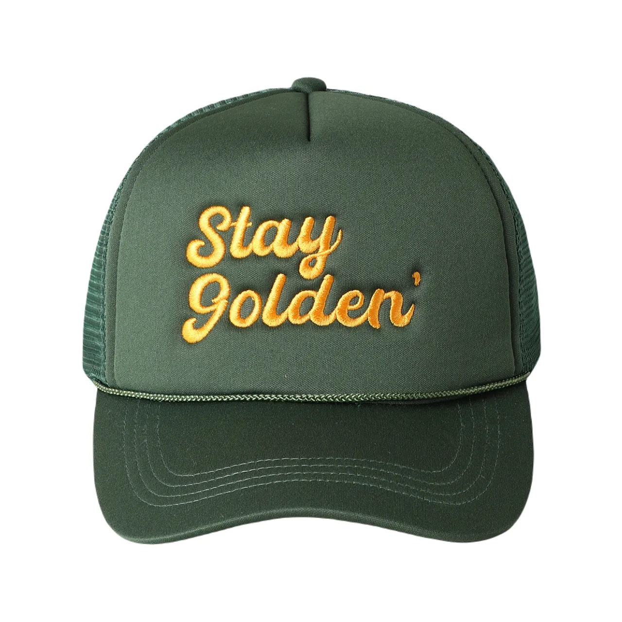 Stay Golden Embroidered Trucker Hat - Adult