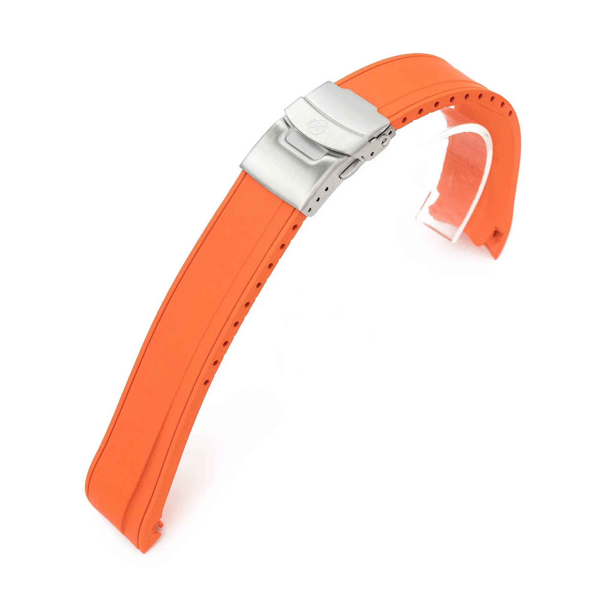 StrapXPro - SX1A Rubber Strap for New Seiko 5 Sport 5KX/GMT, Orange