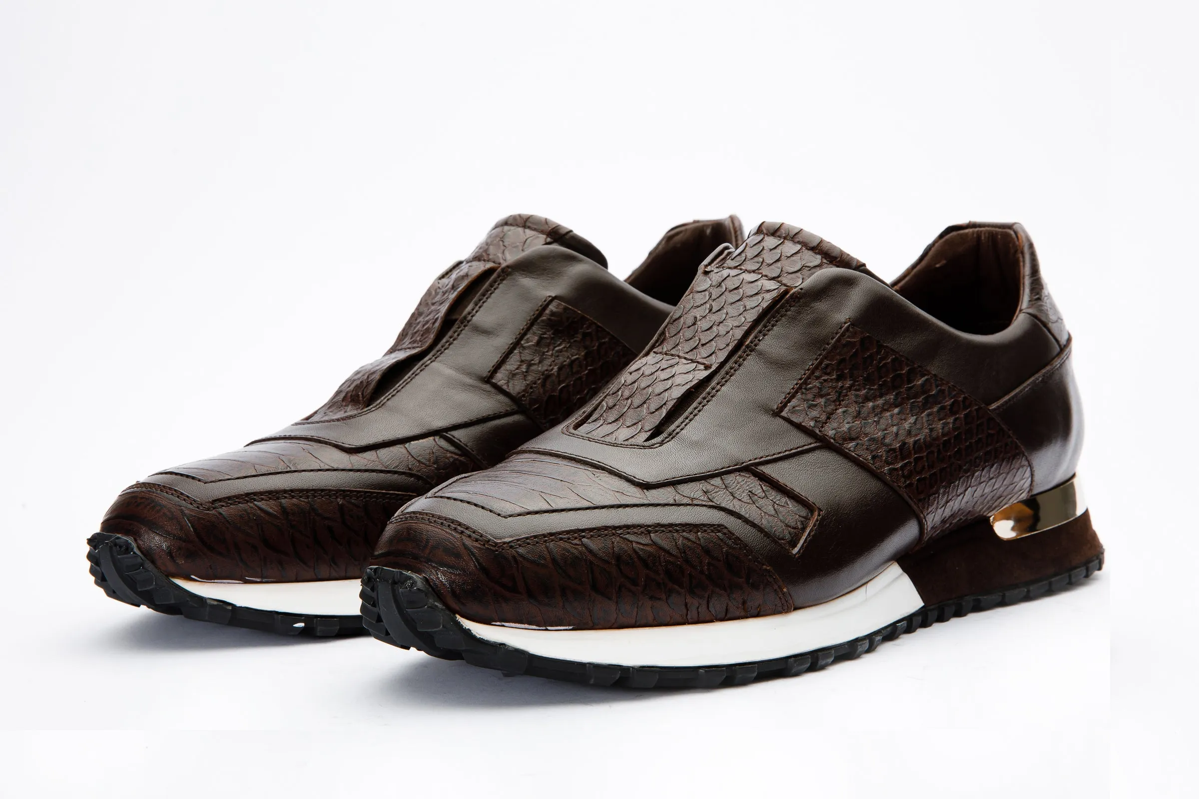 The Mugla Brown Snk Leather Men Sneaker Final Sale!