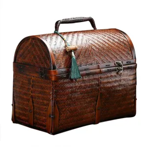 Traditional Bamboo Handcrafted Storage Case