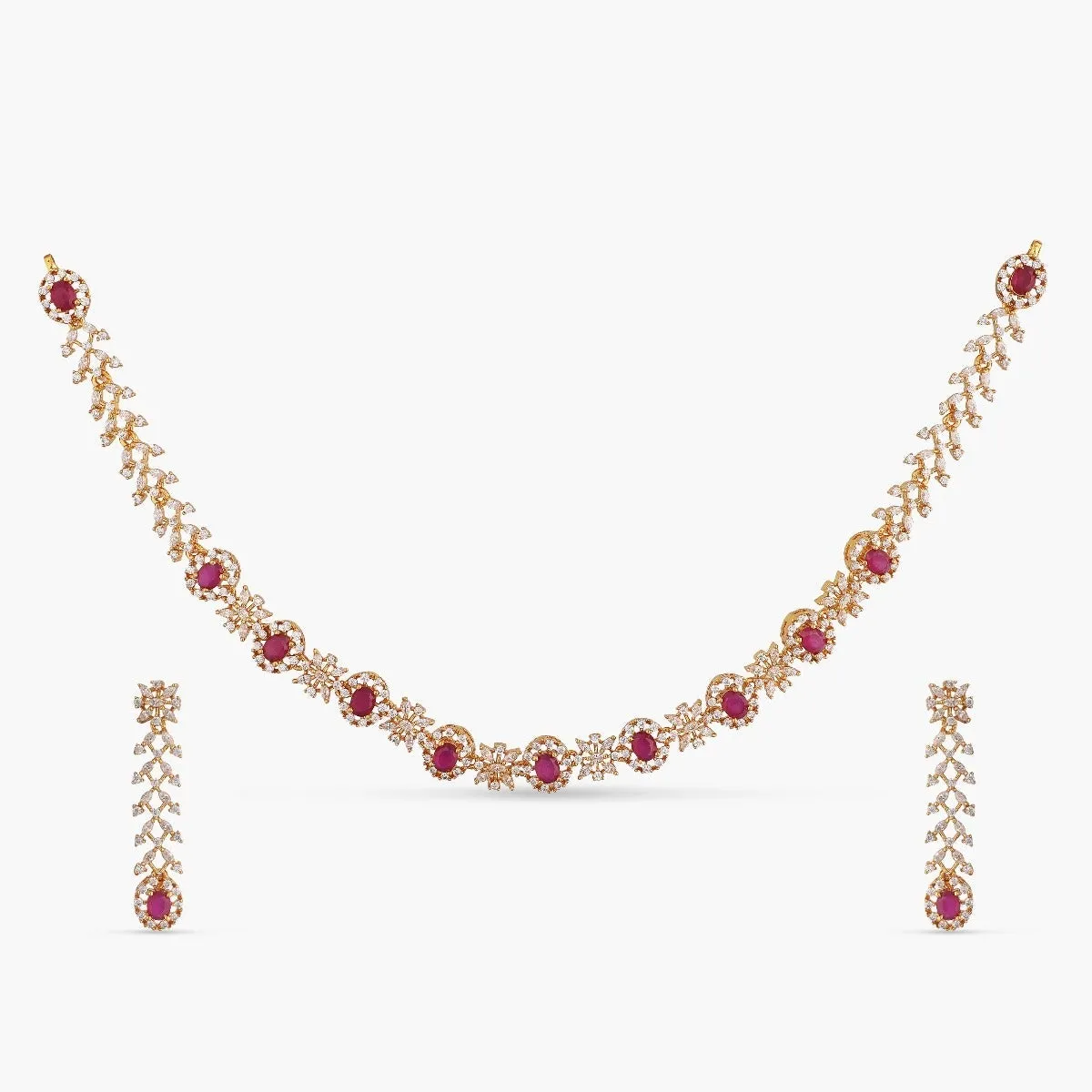 Uri Delicate CZ Necklace Set