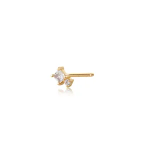 VIV | Princess-cut White Sapphire Stud Earring