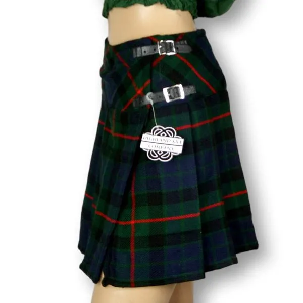 Women's Billie Kilt, Mini Skirt, Gunn Modern Tartan