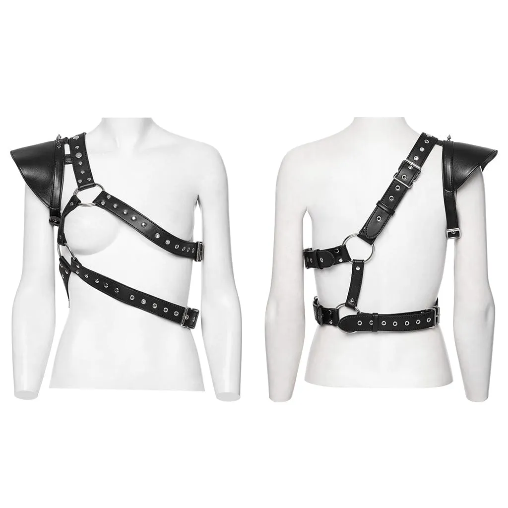 Women's Punk Studded Slash Shoulder Harness